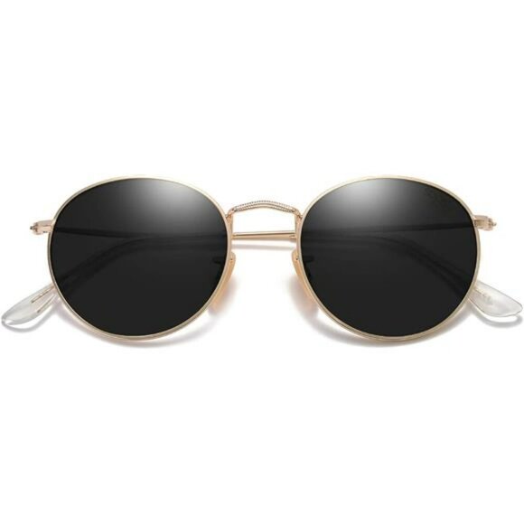 Small Round Polarized Sunglasses Retro UV400 Vintage Style for Women Men - Picture 2 of 7